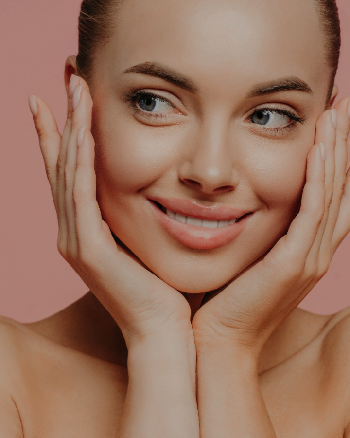 Female patient smiling after facial consultationtreatment at Orchard House Dental Care Northallerton