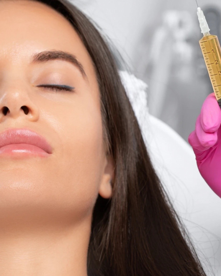 image showing plasma filler treatment on a female client