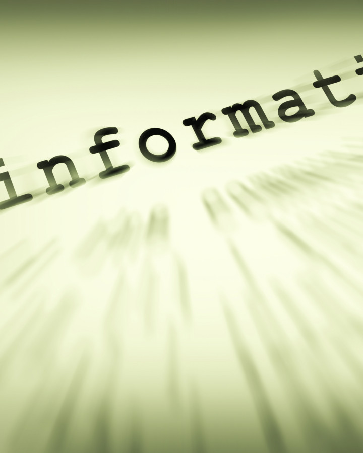 Graphic showing 'information' as a word
